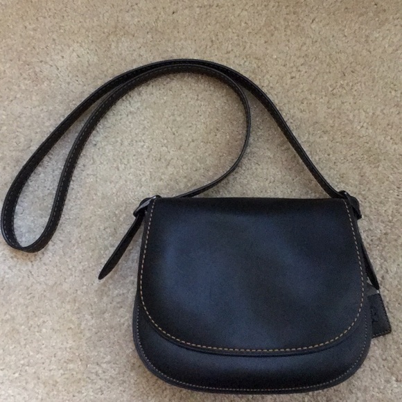 coach black saddle bag